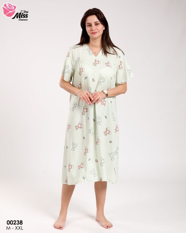 Rose Miss Chemise de nuit – Réf 00238 – Vert d'eau