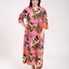Rose Miss Robe d'intérieur longue – Réf 00341 – Rose corail