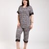 Rose Miss Pyjama pantacourt – Réf 00346 – Taupe léopard