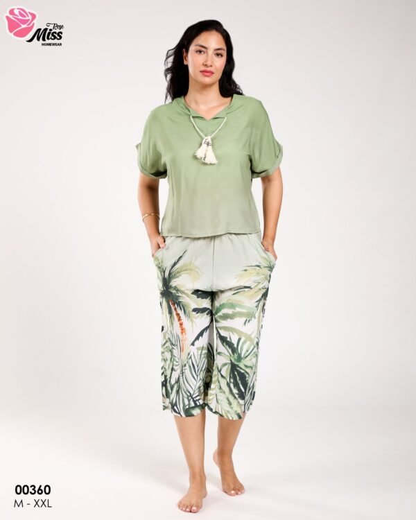 Rose Miss Ensemble pantacourt – Réf 00360 – Vert