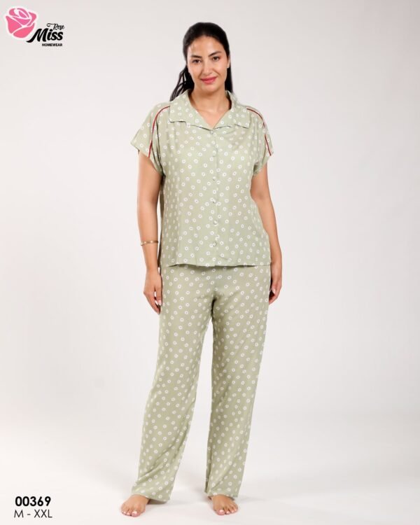 Rose Miss Pyjama – Réf 00369 – Vert sauge