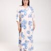 Rose Miss Robe d'intérieur longue – Réf 00375 – Écru