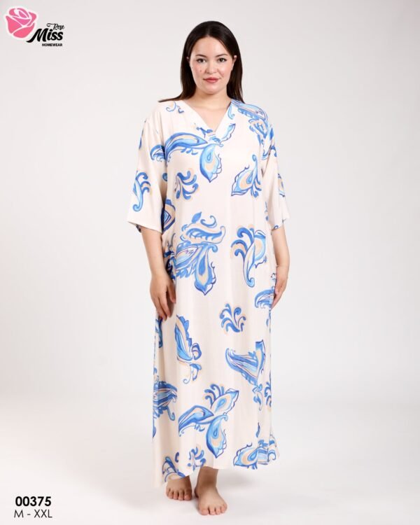 Rose Miss Robe d'intérieur longue – Réf 00375 – Écru
