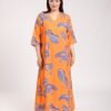 Rose Miss Robe d'intérieur longue – Réf 00375 – Orange