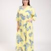 Rose Miss Robe d'intérieur longue – Réf 00375 – Jaune