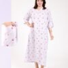 Rose Miss Robe d'intérieur longue – Réf 00437 – Lilas