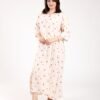 Rose Miss Robe d'intérieur longue – Réf 00437 – Écru