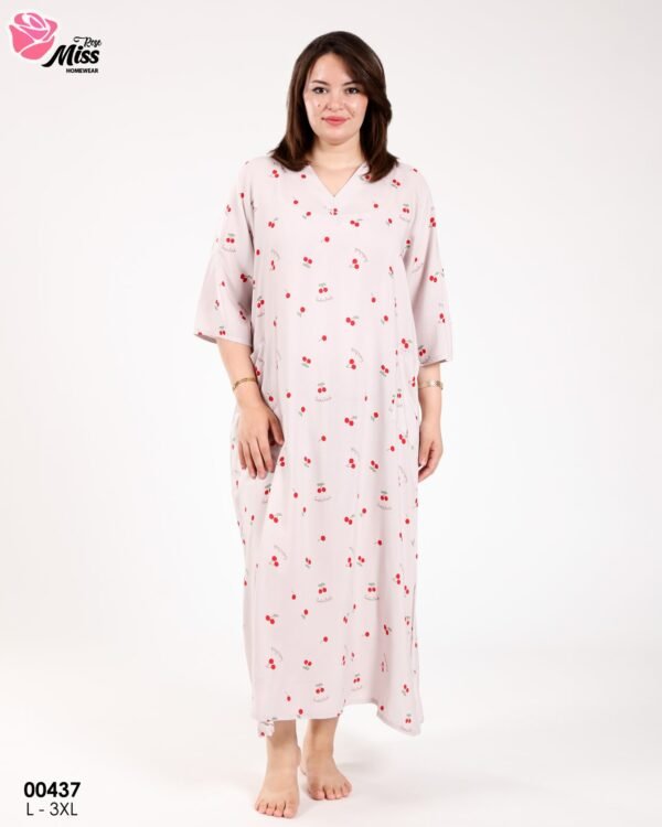 Rose Miss Robe d'intérieur longue – Réf 00437 – Gris