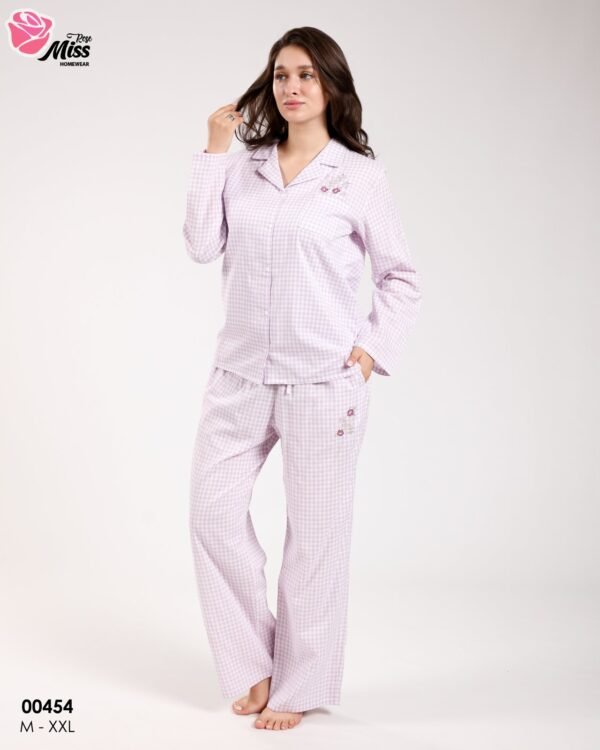 Rose Miss Pyjama vichy – Réf 00454 – Lilas