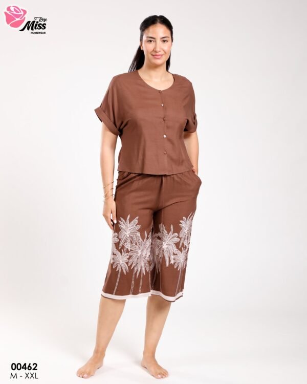 Rose Miss Ensemble pantacourt – Réf 00462 – Marron