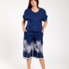 Rose Miss Ensemble pantacourt – Réf 00462 – Bleu marine
