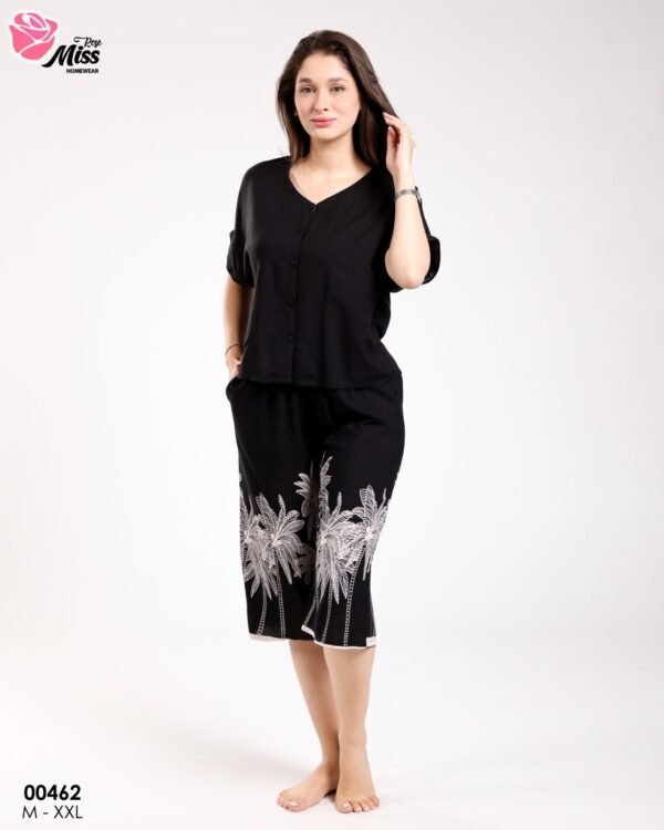 Rose Miss Ensemble pantacourt – Réf 00462 – Noir