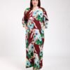 Rose Miss Robe d'intérieur longue – Réf 00487 – Bordeaux
