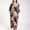 Rose Miss Robe d'intérieur longue – Réf 00487 – Noir