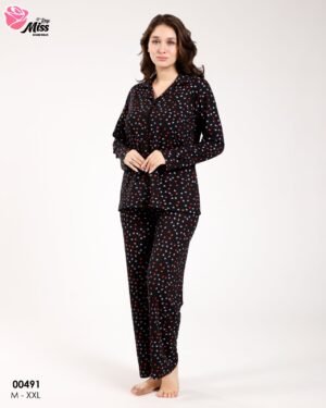 Rose Miss Pyjama – Réf 00491 – Noir
