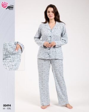 Rose Miss Pyjama – Réf 00494 – Bleu ciel