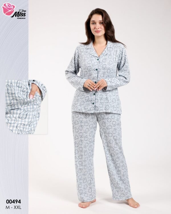 Rose Miss Pyjama – Réf 00494 – Bleu ciel