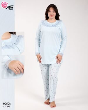 Rose Miss Pyjama – Réf 00506 – Bleu ciel