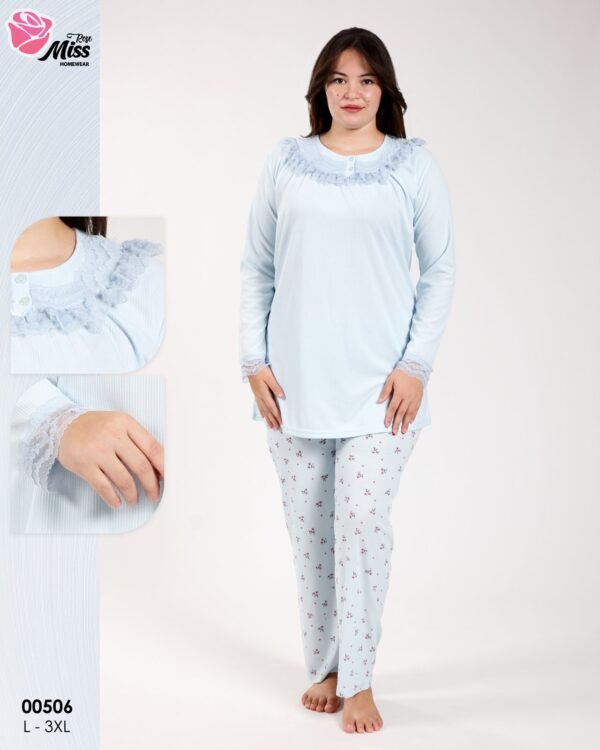 Rose Miss Pyjama – Réf 00506 – Bleu ciel