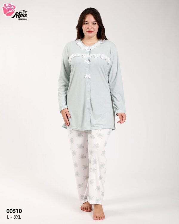 Rose Miss Pyjama – Réf 00510 – Vert d'eau
