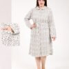 Rose Miss Robe de chambre boutonnée léopard – Réf 00521 – Blanc et gris