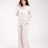 Rose Miss Pyjama rayé – Réf 00532 – Blanc bordeaux