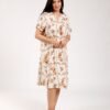 Rose Miss Chemise de nuit – Réf 00552 – Écru motif camel