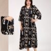 Rose Miss Robe d'intérieur longue – Réf 00560 – Noir