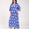 Rose Miss Robe d'intérieur longue – Réf 00615 – Bleu roi