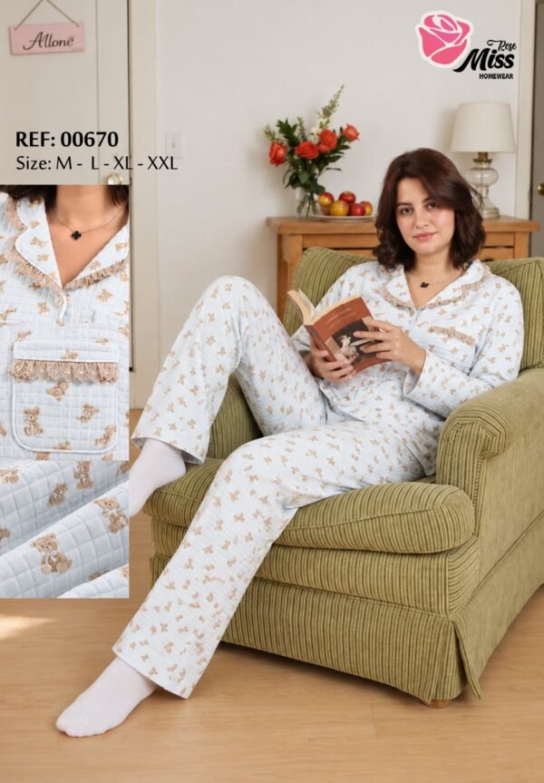 Rose Miss Pyjama – Réf 00670 – Bleu ciel