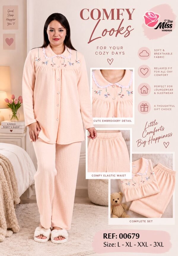 Rose Miss Pyjama – Réf 00679 – Pêche