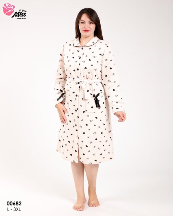 Rose Miss Robe de chambre – Réf 00682 – Pêche