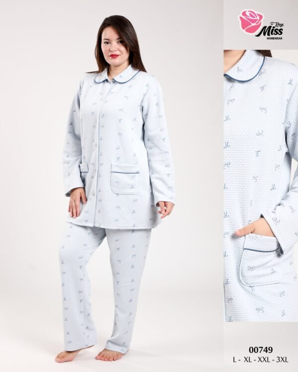 Rose Miss Pyjama – Réf 00749 – Bleu ciel