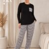 Rose Miss Pyjama léopard – Réf 00766 – Noir léopard gris