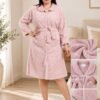 Rose Miss Robe de chambre polaire – Réf 00839 – Vieux rose