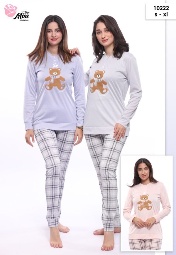 Rose Miss Pyjama ourson à carreaux – Réf 10222 – Couleurs assorties Rose Miss Pyjama ourson à carreaux – Réf 10222 – Couleurs assorties