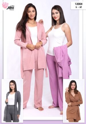 Rose Miss Ensemble tricot 3 pièces – Réf 12004 – Couleurs assorties