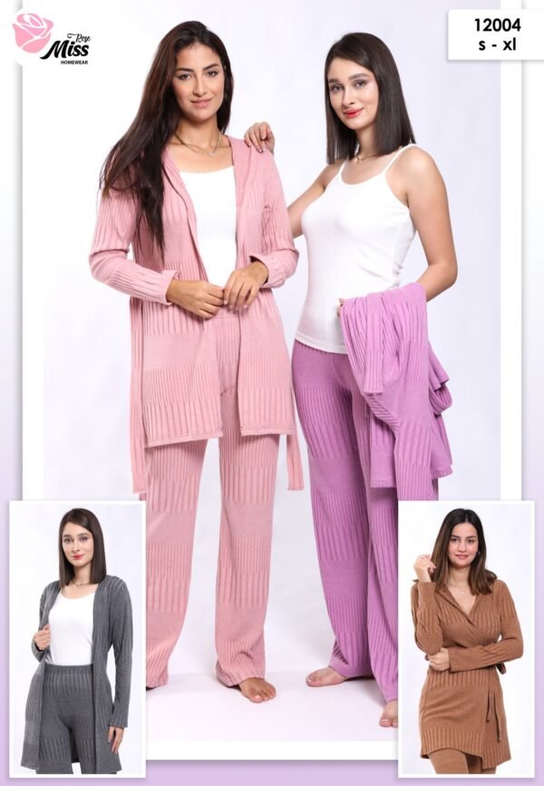 Rose Miss Ensemble tricot 3 pièces – Réf 12004 – Couleurs assorties