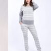 Rose Miss Pyjama rayé – Réf 12304 – Gris