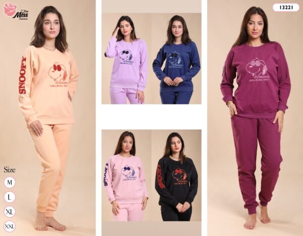 Rose Miss Survêtement molletonné Snoopy – Réf 13221 – Couleurs assorties