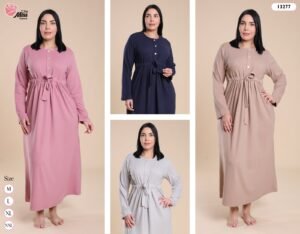 Rose Miss Robe d'intérieur longue – Réf 13277 – Couleurs assorties
