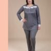 Rose Miss Pyjama dentelle – Réf 13946 – Gris anthracite