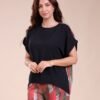 Rose Miss Ensemble pantalon imprimé – Réf 14016 – Noir rouge