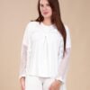Rose Miss Pyjama 3 pièces avec gilet dentelle – Réf 14048 – Écru