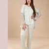 Rose Miss Pyjama 3 pièces avec gilet dentelle – Réf 14048 – Vert d'eau