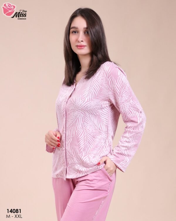 Rose Miss Pyjama boutonné – Réf 14081 – Rose