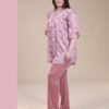 Rose Miss Pyjama tunique imprimée – Réf 14541 – Vieux rose