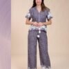 Rose Miss Pyjama boutonné imprimé – Réf 14585 – Gris