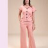 Rose Miss Pyjama boutonné à volants – Réf 14680 – Pêche
