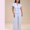 Rose Miss Pyjama boutonné à volants – Réf 14680 – Bleu ciel